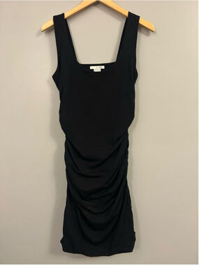Boden Black Scoop Ruched Neck Tank Dress Size 10